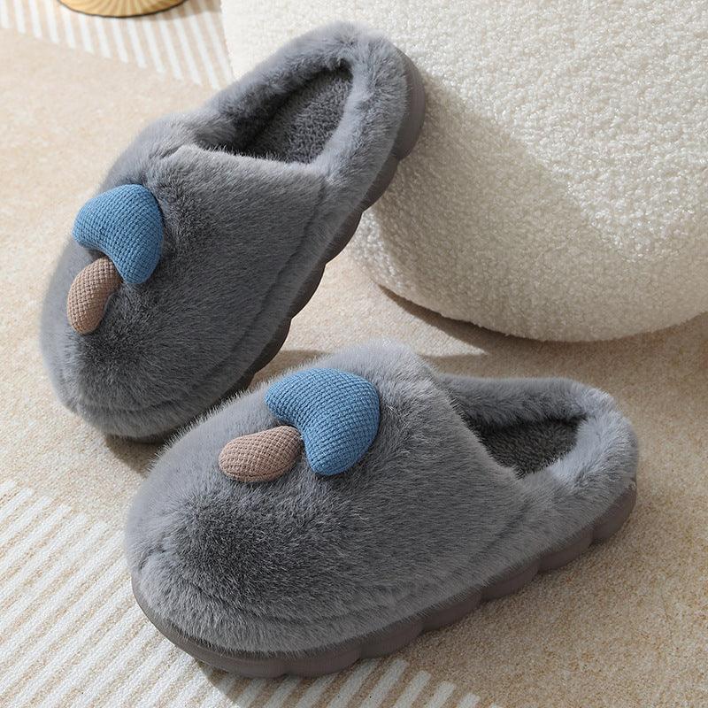 Exclusive Cute Mushroom Cotton Slippers For Women — Camel — Size 36or37 — Alternate View 14