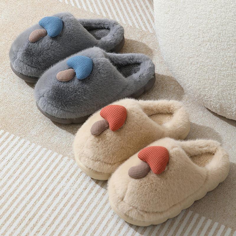 Exclusive Cute Mushroom Cotton Slippers For Women — Camel — Size 36or37 — Alternate View 24