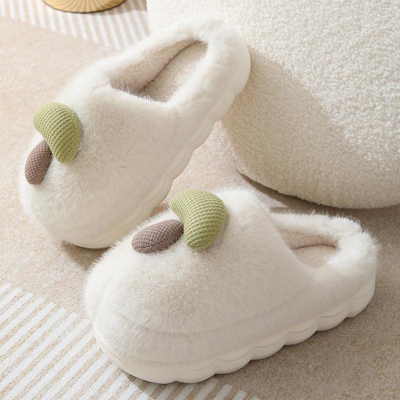 Exclusive Cute Mushroom Cotton Slippers For Women — Camel — Size 36or37 — Alternate View 16