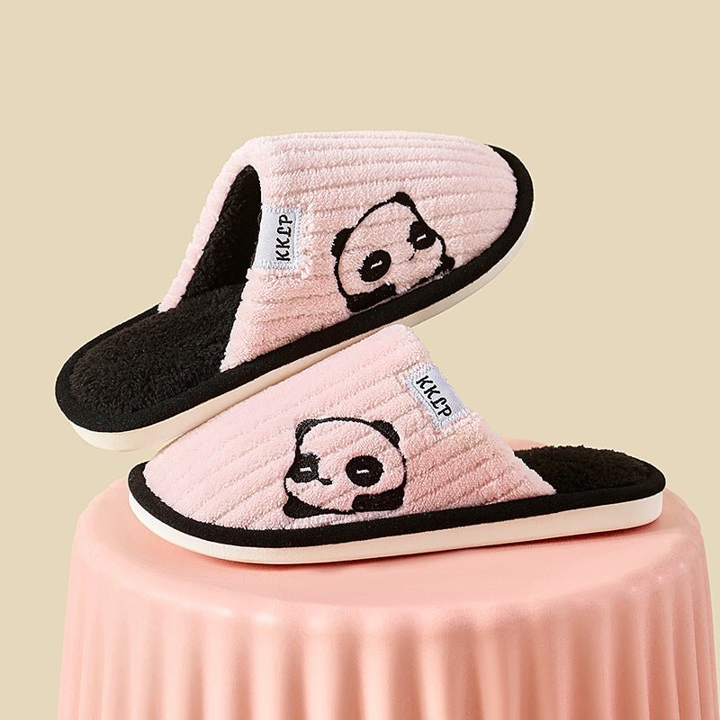 Exclusive Cute Panda Slippers — Pink — Size 36to37 — Top View