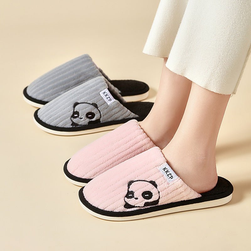 Exclusive Cute Panda Slippers — Pink — Size 36to37 — Side View