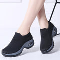 Exclusive Dancing Soft Bottom Flying Woven Rocking Shoes — 35 — Size All black — Front View