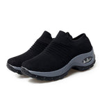 Exclusive Dancing Soft Bottom Flying Woven Rocking Shoes — 35 — Size All black — Back View