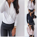 Exclusive Deep V-Neck Shirt | Bold & Sophisticated Style — Black — Size 3XL — Front View