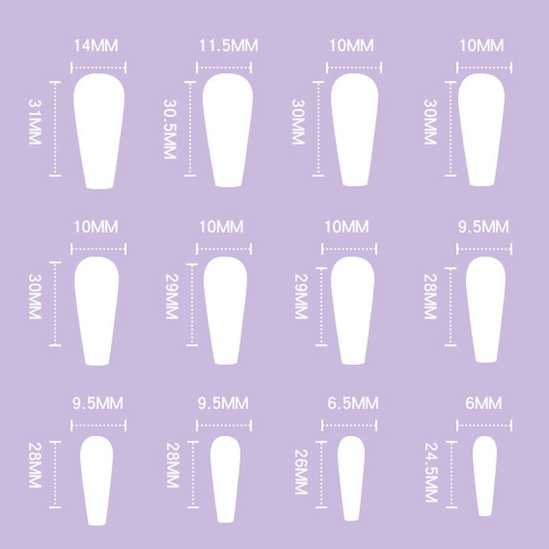 Exclusive Detachable Artistic Wearable Finished Fake Nails — Rose Red — Top View