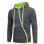 Exclusive Diagonal Zipper Design Sweater — Black — Size 4XL — Alternate View 13