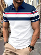 Exclusive Digital Printing Men's Short Sleeve Casual — Picture 1 — Size S — Lifestyle View