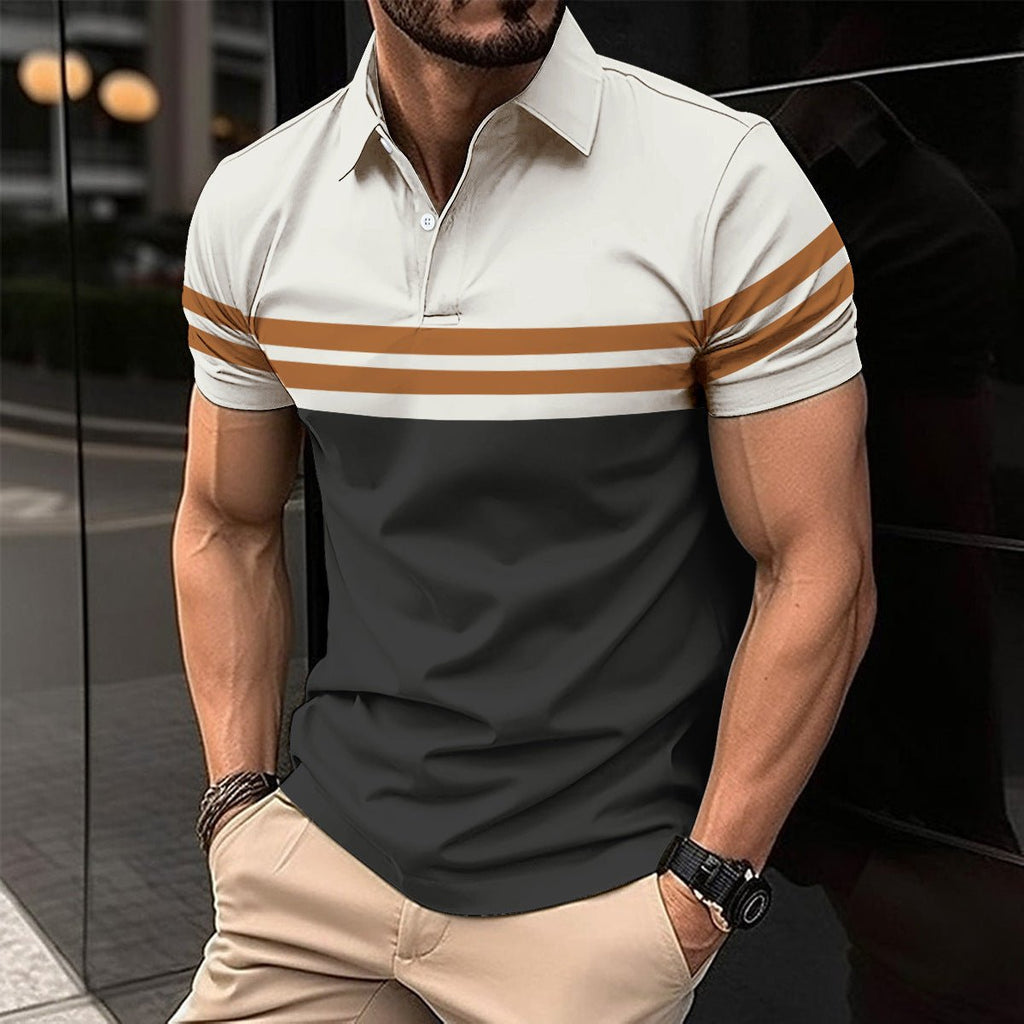 Exclusive Digital Printing Men's Short Sleeve Casual — Picture 1 — Size S — Back View