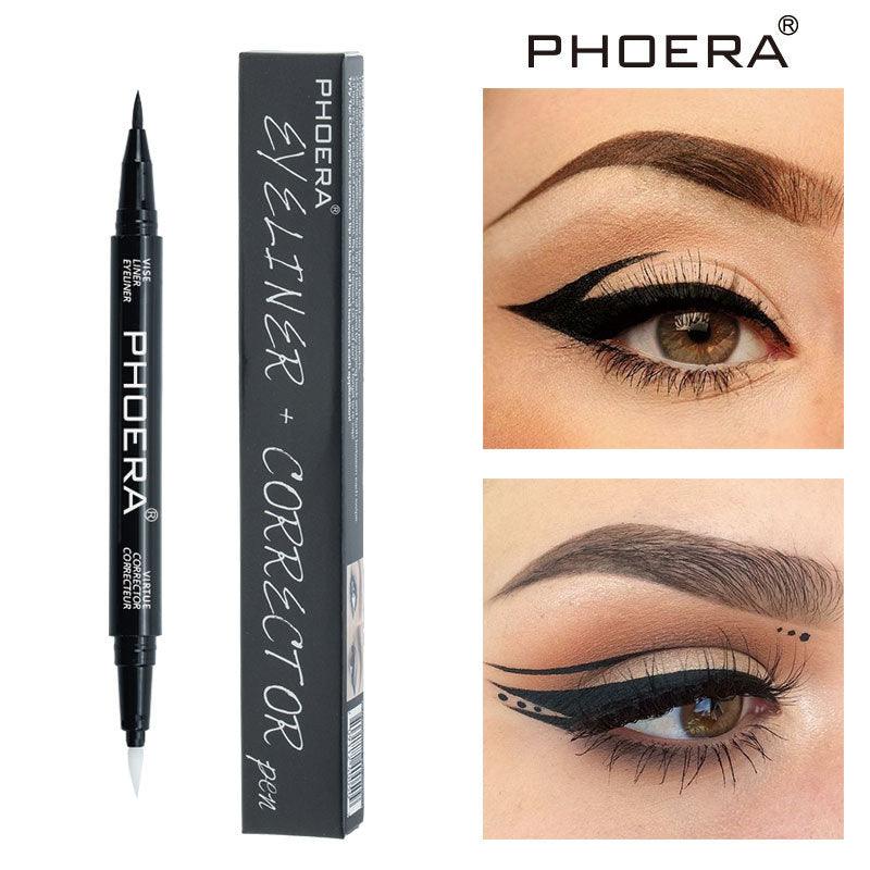 Exclusive Double Head Makeup Eyeliner | Precision & Versatility — Black — Front View