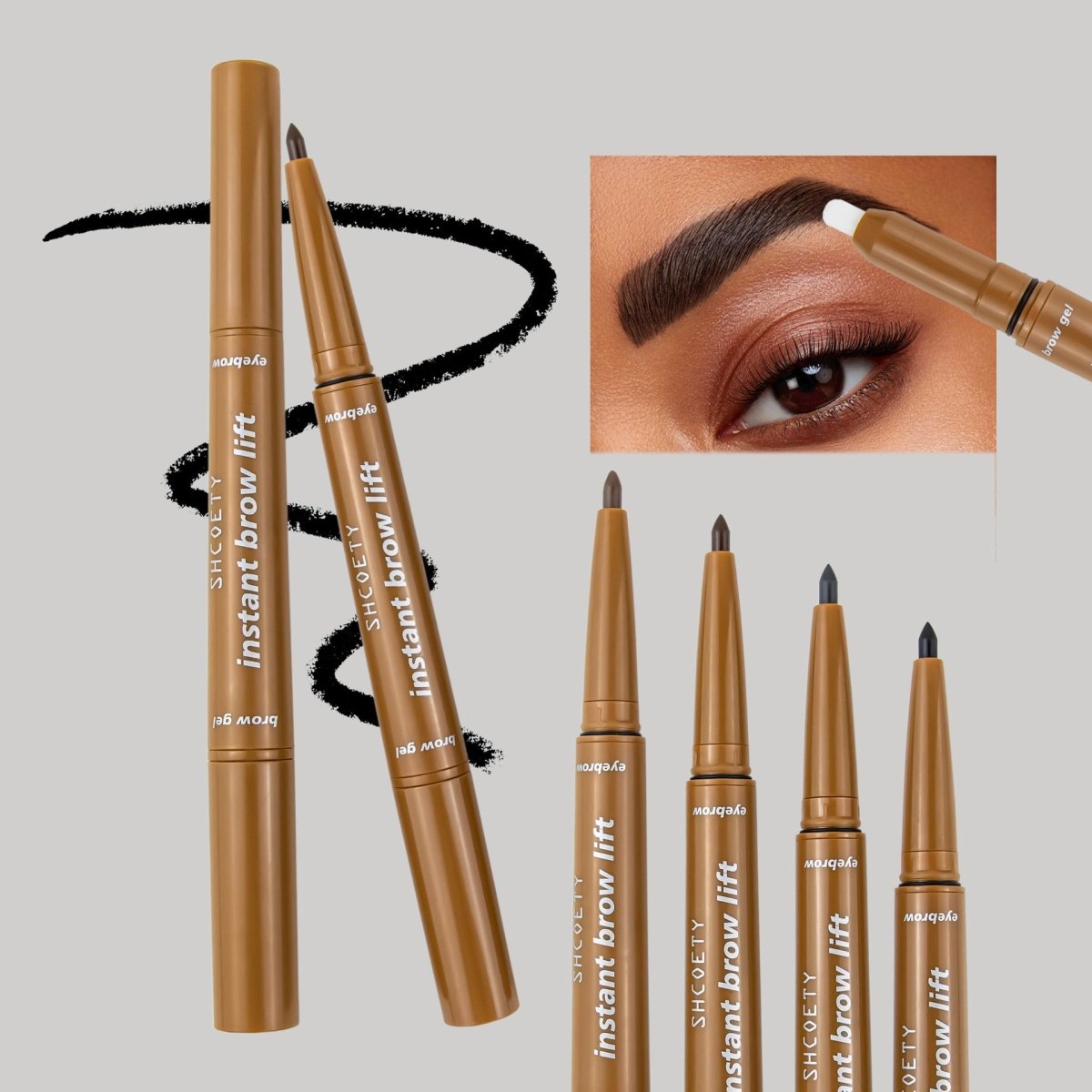 Exclusive Double-Headed Eyebrow Pencil | Natural Look — 1.8g 0.3g — Size SH138B 01 — Side View