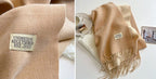 Exclusive Double-sided Artificial Cashmere Scarf — Khaki Beige — Size 68X200cm — Alternate View 39