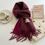 Exclusive Double-sided Artificial Cashmere Scarf — Khaki Beige — Size 68X200cm — Alternate View 9