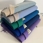 Exclusive Double-sided Artificial Cashmere Scarf — Khaki Beige — Size 68X200cm — Alternate View 40