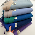 Exclusive Double-sided Artificial Cashmere Scarf — Khaki Beige — Size 68X200cm — Alternate View 46