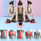 Exclusive Double Wheel Abdominal Exerciser | Roller with Elbow Support — Blue — Lifestyle View