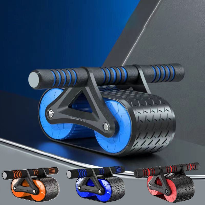 Exclusive Double Wheel Abdominal Exerciser | Roller with Elbow Support — Blue — Alternate View 7