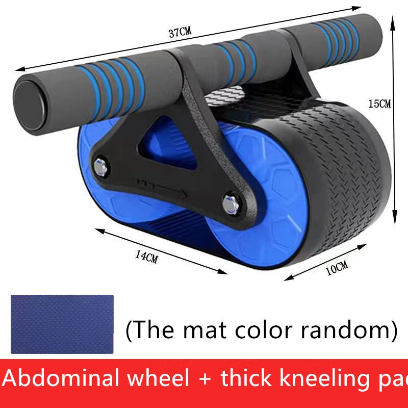 Exclusive Double Wheel Abdominal Exerciser | Roller with Elbow Support — Blue — Alternate View 11