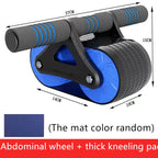 Exclusive Double Wheel Abdominal Exerciser | Roller with Elbow Support — Blue — Alternate View 11
