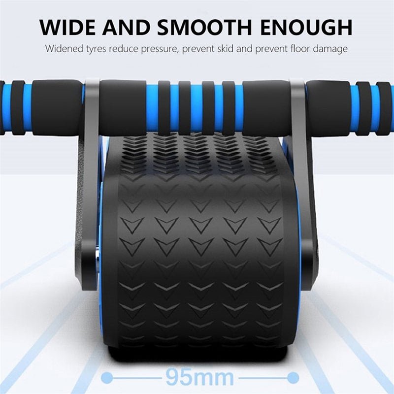 Exclusive Double Wheel Abdominal Exerciser | Roller with Elbow Support — Blue — Alternate View 9