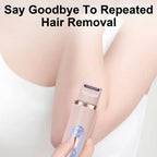 Exclusive Painless Women's Epilator | Rechargeable Hair Remover — Pink — Top View