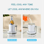 Exclusive Dual-use Mini Ice Cooling Cup — Blue — Size AU — Top View