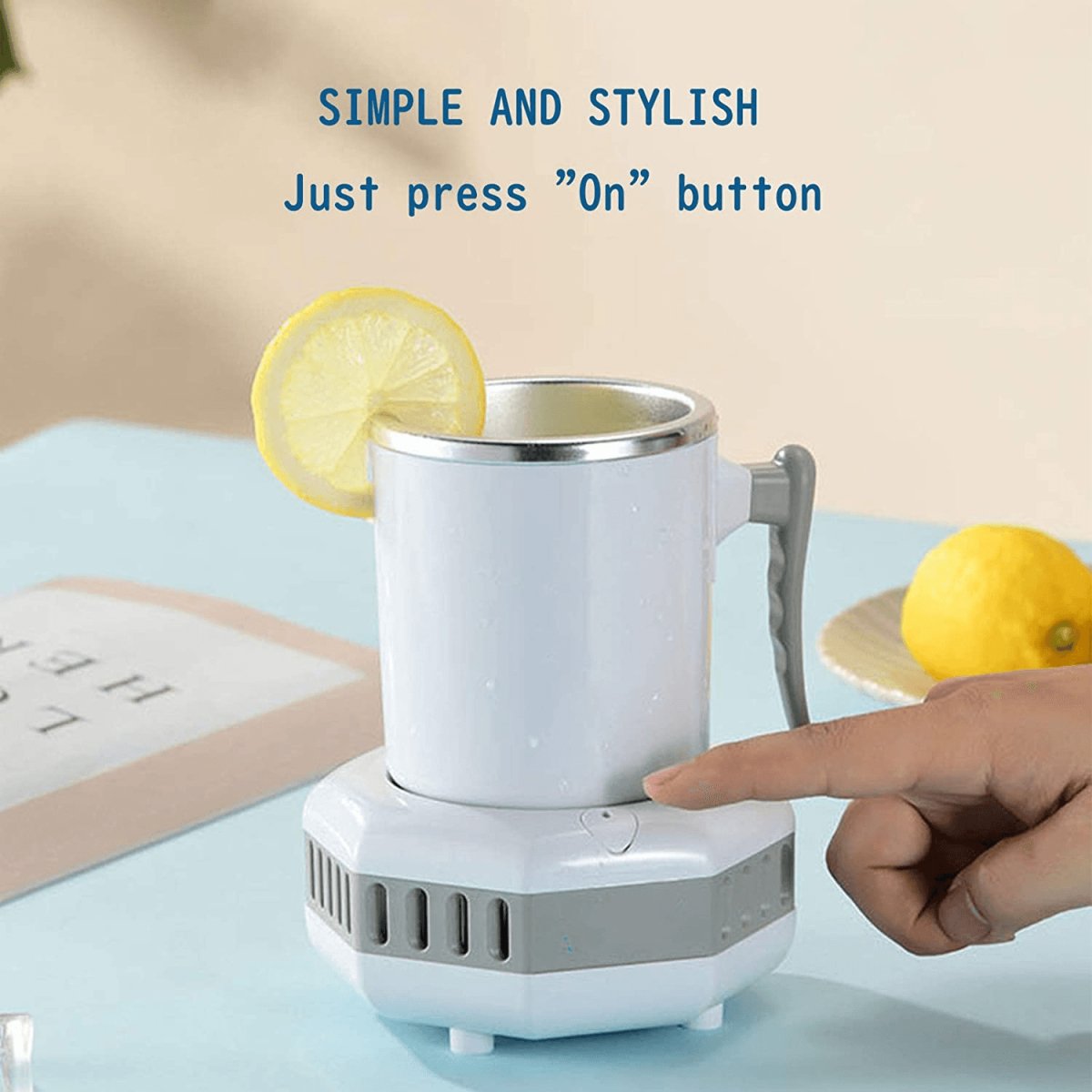 Exclusive Dual-use Mini Ice Cooling Cup — Blue — Size AU — Back View