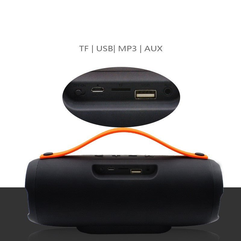 Exclusive E13 Portable Drum Card Bluetooth Speaker — Red — Top View