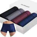 Exclusive Men's Silky Modal Boxer Briefs ? 4-Pack Wide Waistband Underwear ? Color D ? Size XXL ? Alternate View 10