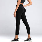 Exclusive Women's High Waist Tummy Control Leggings ? Fitness Yoga Running Pants ? Grey ? Size S ? Lifestyle View