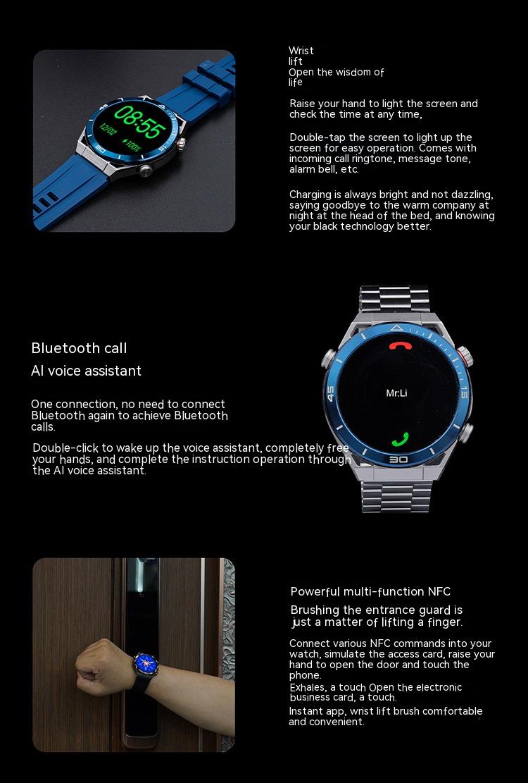 Exclusive ECG PPG Bluetooth Calling Compass GPS Wireless Charger Smart Watch — Vinyl — Alternate View 16