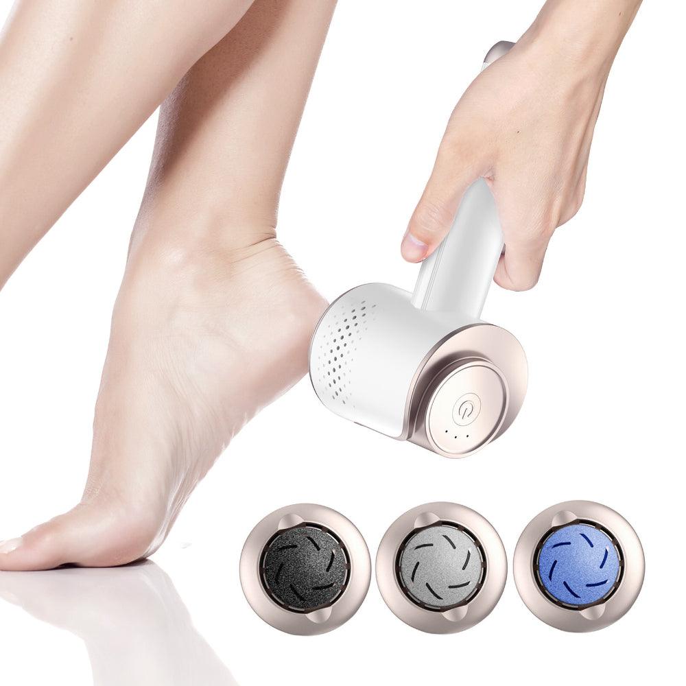 Exclusive Electric Pedicure Tools | Callus Remover Foot File Grinder — White — Size USB — Front View