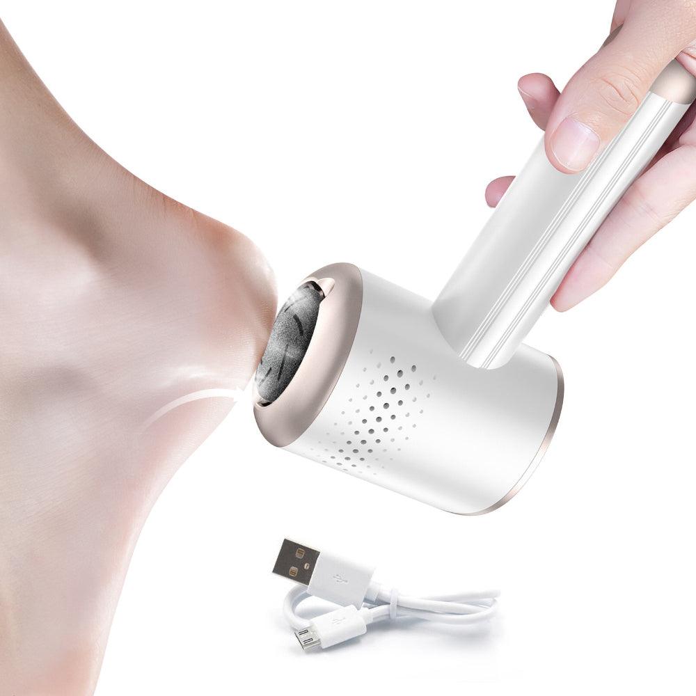 Exclusive Electric Pedicure Tools | Callus Remover Foot File Grinder — White — Size USB — Side View