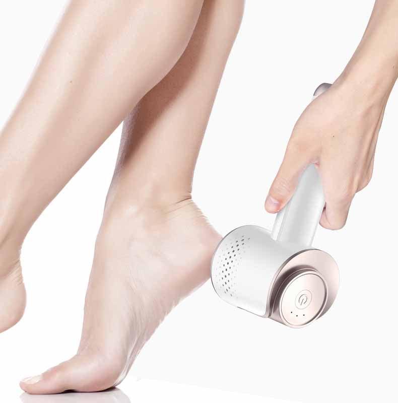 Exclusive Electric Pedicure Tools | Callus Remover Foot File Grinder — White — Size USB — Back View