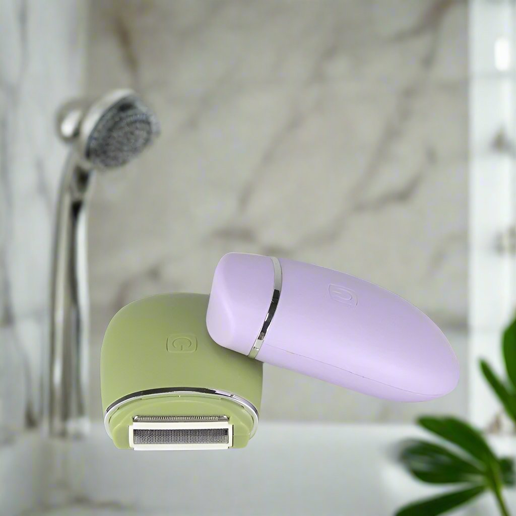 Exclusive Rechargeable Electric Shaver for Ladies — Green — Front View