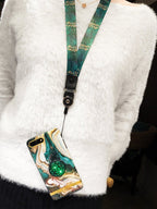 Exclusive Emerald Marble Phone Case — Green without lanyard — Size Iphone 6/6s plus — Top View