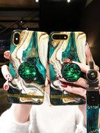 Exclusive Emerald Marble Phone Case — Green without lanyard — Size Iphone 6/6s plus — Front View