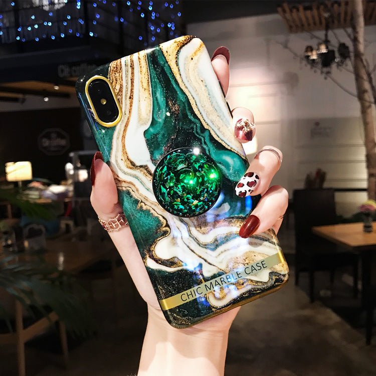 Exclusive Emerald Marble Phone Case — Green without lanyard — Size Iphone 6/6s plus — Side View