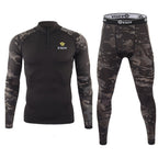 Exclusive ESDY Outdoor Sports Long-sleeve Suit — CP Black — Size S — Front View