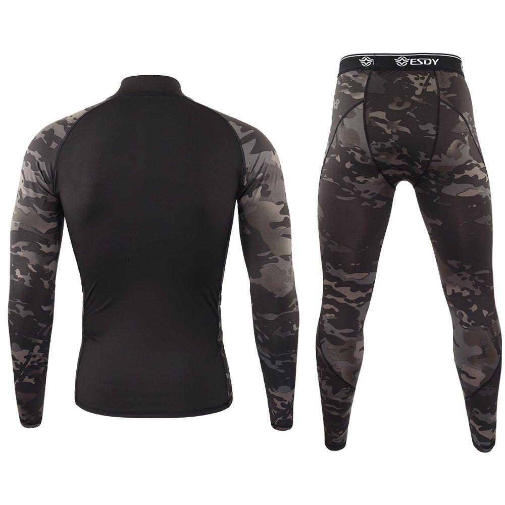 Exclusive ESDY Outdoor Sports Long-sleeve Suit — CP Black — Size S — Side View
