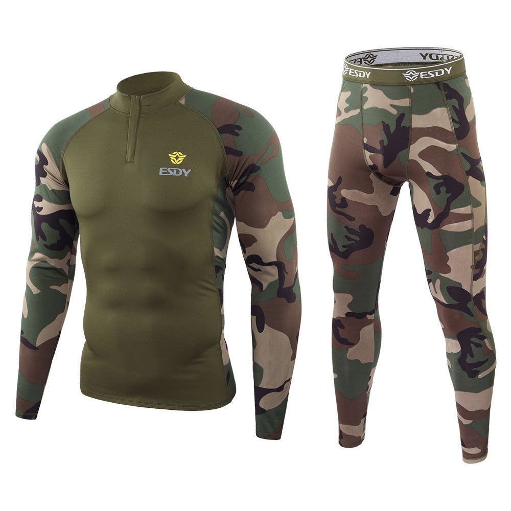 Exclusive ESDY Outdoor Sports Long-sleeve Suit — CP Black — Size S — Lifestyle View