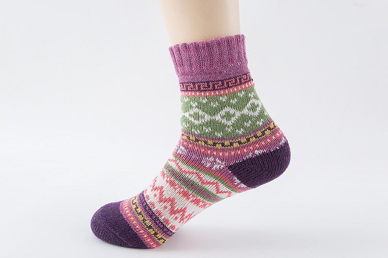 Exclusive Ethnic style cashmere socks women — 5colors set — Alternate View 7