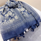Exclusive Ethnic Style Paisley Cashew Print Scarf — Paisley Cashew Nuts — Lifestyle View