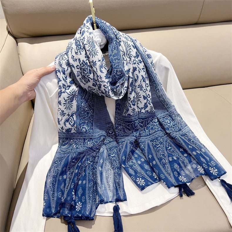 Exclusive Ethnic Style Paisley Cashew Print Scarf — Paisley Cashew Nuts — Alternate View 7