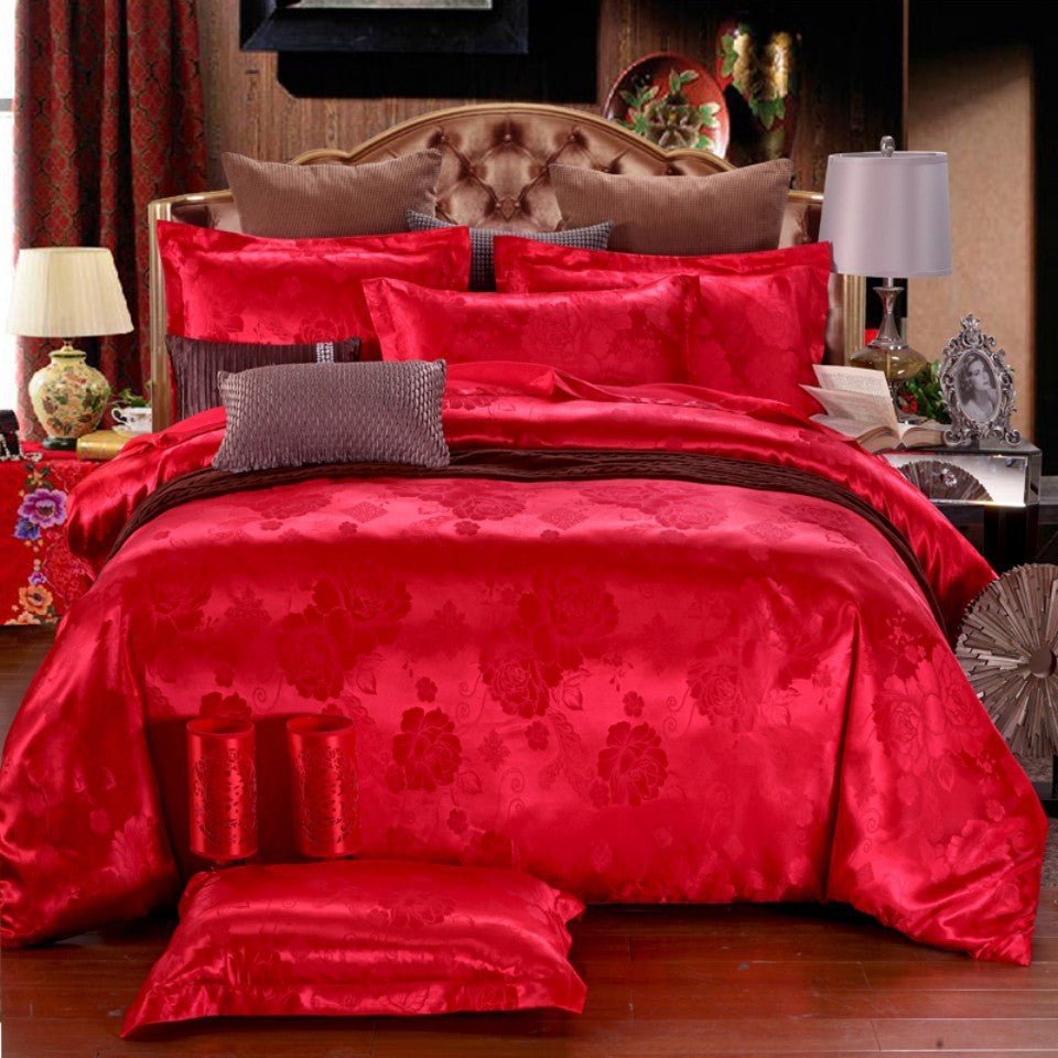 Exclusive European Satin Jacquard Bedding Set — Golden Camel — Size 150x200cm two piece suit — Alternate View 7