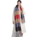 Exclusive Extended Plaid Scarf — Black And Red — Size 220x 50cm — Alternate View 7