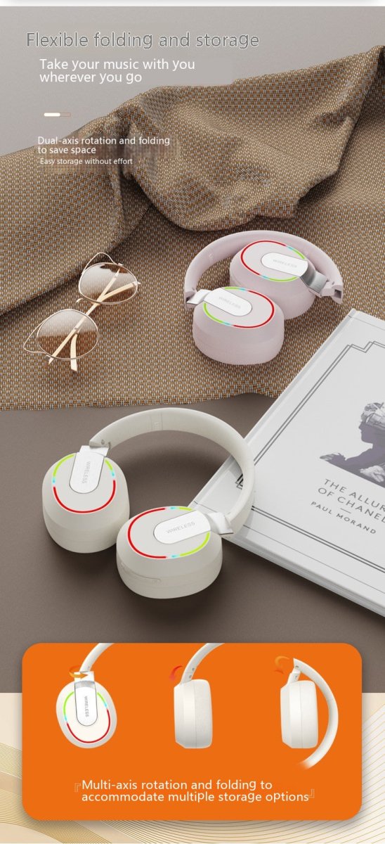 Exclusive Extra Bass Bluetooth Headset | Wireless Deep Bass Headphones — Beige — Alternate View 21