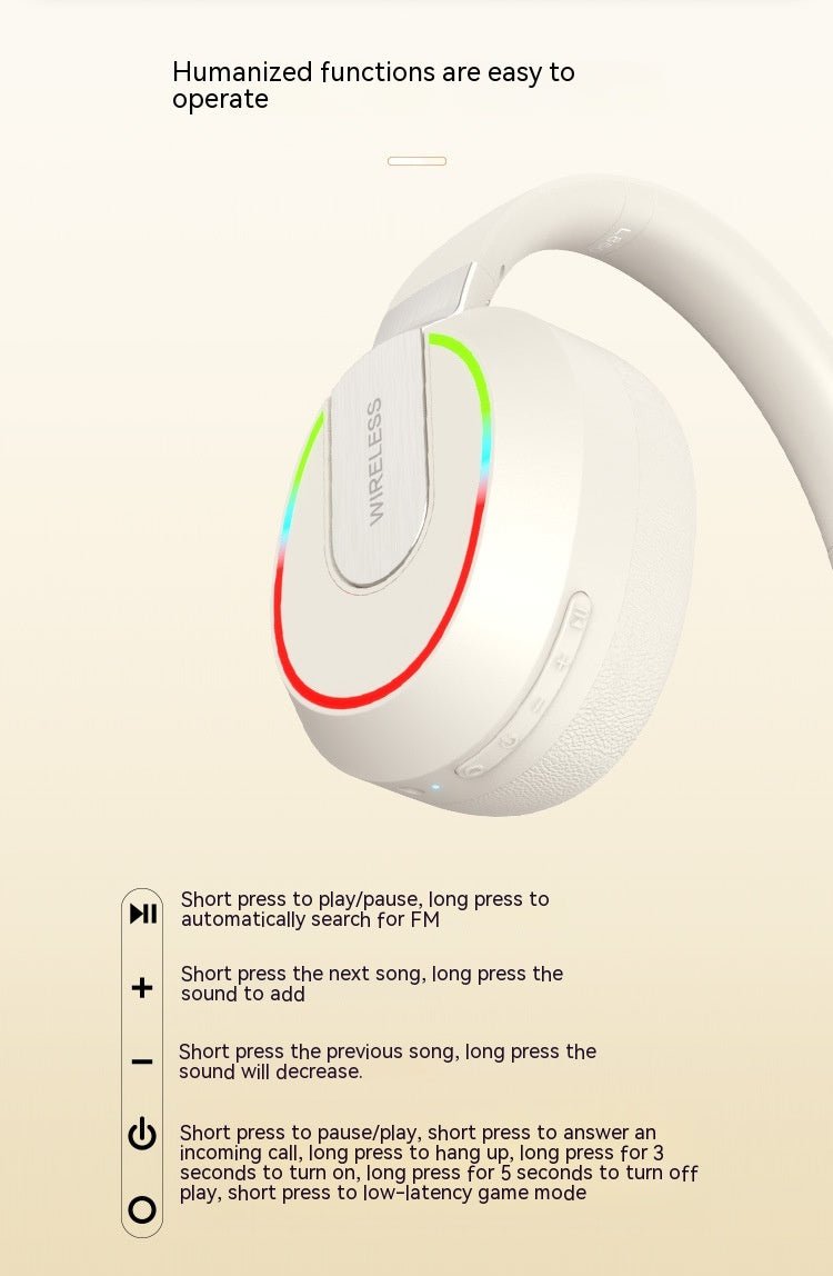 Exclusive Extra Bass Bluetooth Headset | Wireless Deep Bass Headphones — Beige — Alternate View 22