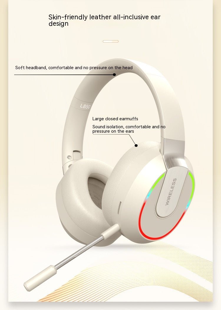 Exclusive Extra Bass Bluetooth Headset | Wireless Deep Bass Headphones — Beige — Alternate View 17