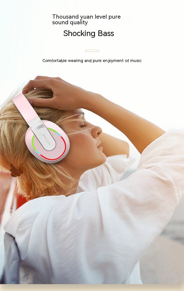 Exclusive Extra Bass Bluetooth Headset | Wireless Deep Bass Headphones — Beige — Alternate View 16