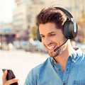 Exclusive Extra Bass Bluetooth Headset | Wireless Deep Bass Headphones — Beige — Front View